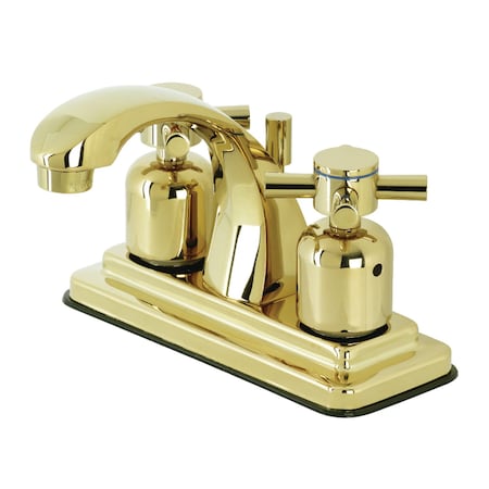 Kingston Brass KB4642DX 4-Inch Centerset Bathroom Faucet with Retail Pop-Up, Polished Brass KB4642DX